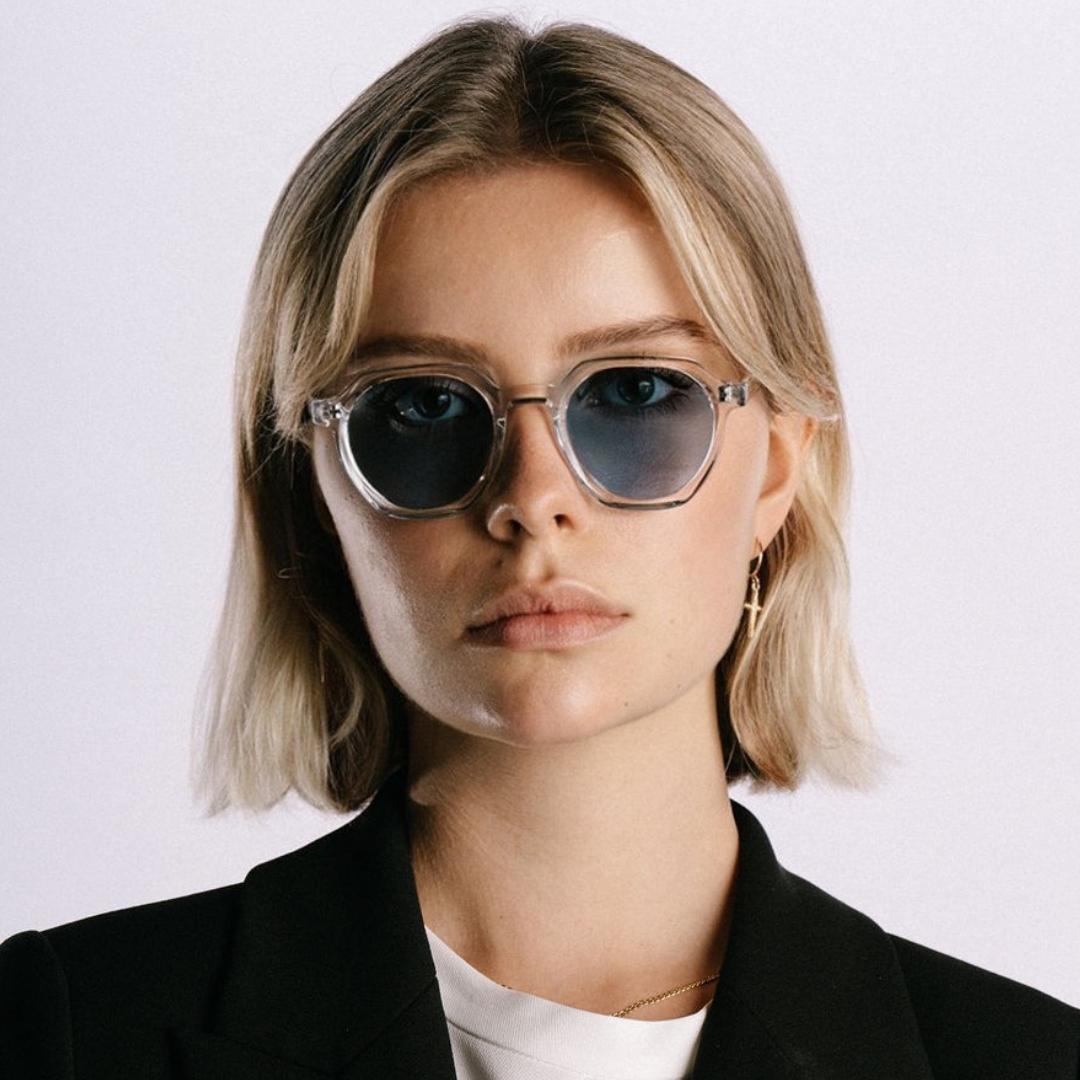 DANTE SKY acetate, best, bioacetate, blue, boho, burningman, coachella, eyewear, geometric, moncada, quality, specs, sunglasses, sustainable, transparent, vintage