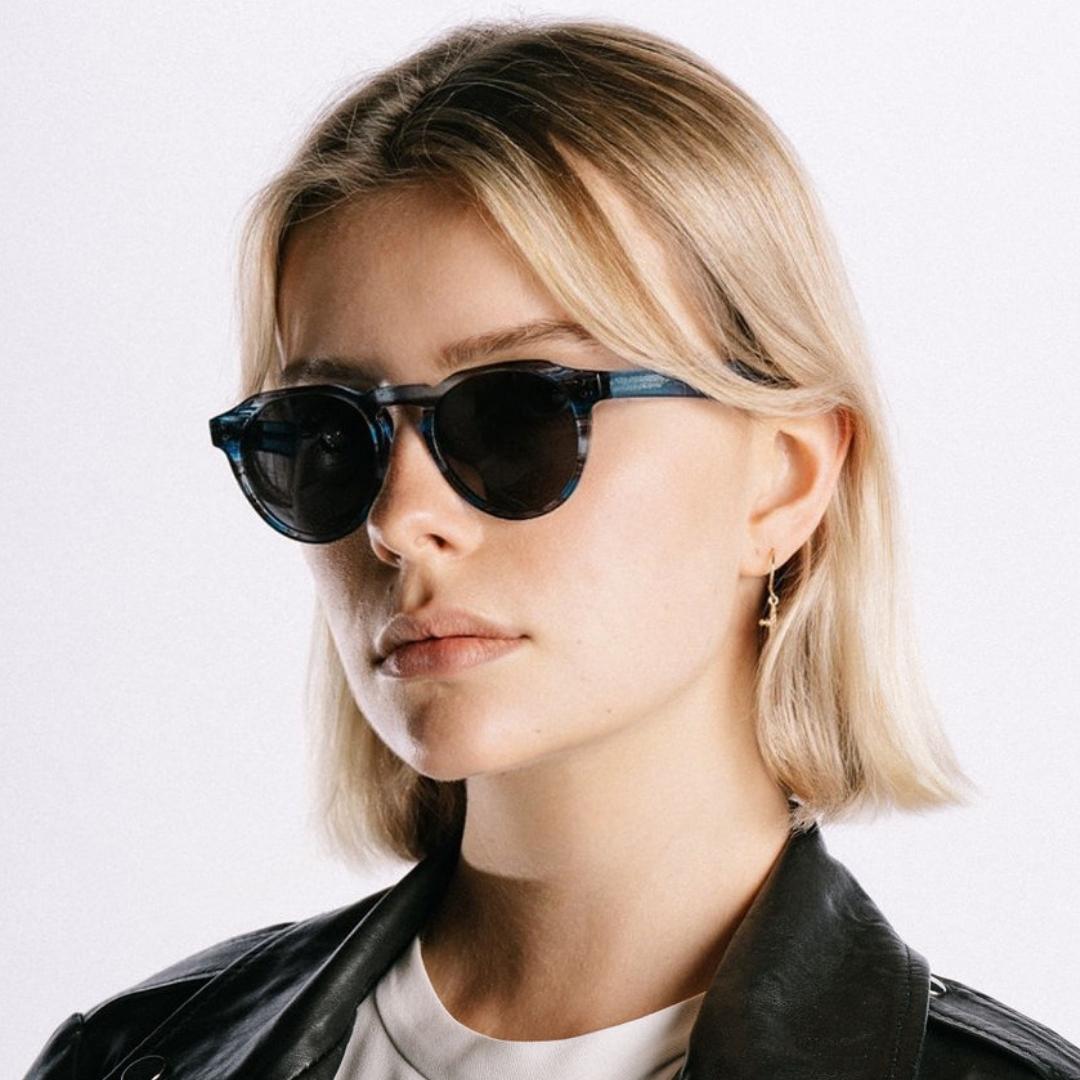PANAREA SEA WATER best, black lenses, blue, blue frame, cellulose, shades, specs, sunglasses, sustainable
