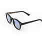 PASOLINI GRADIENT acetate, bioacetate, black frame, blue lenses, bold cellulose, shades, specs, sunglasses