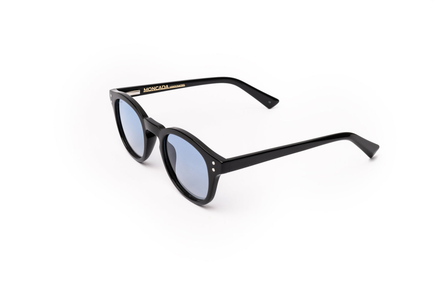 PASOLINI GRADIENT acetate, bioacetate, black frame, blue lenses, bold cellulose, shades, specs, sunglasses