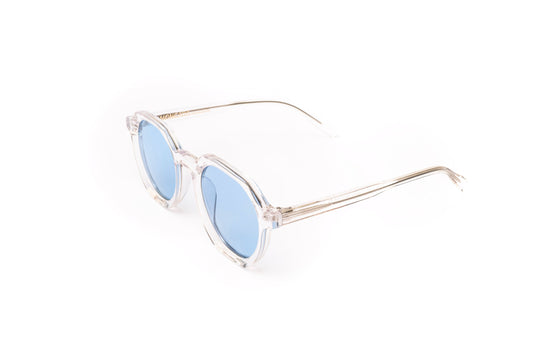 DANTE SKY acetate, best, bioacetate, blue, boho, burningman, coachella, eyewear, geometric, moncada, quality, specs, sunglasses, sustainable, transparent, vintage