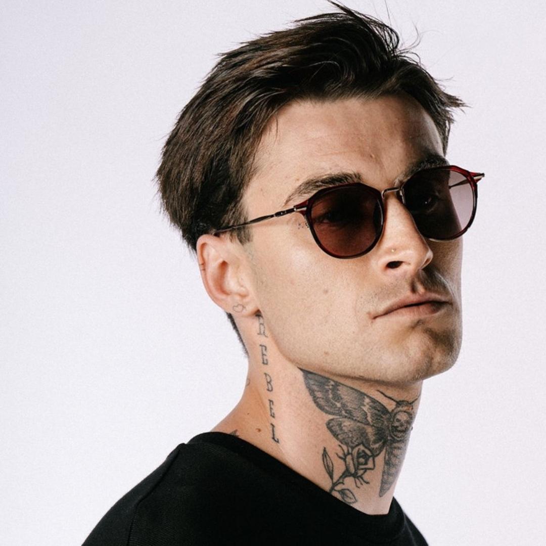 GASSMAN LAVA alloy, best, boho, burningman, cellulose, coachella, cool, eyewear, metal, moncada, red, rockstar, round, silver, sunglasses, techno, titanium, transparent, vintage