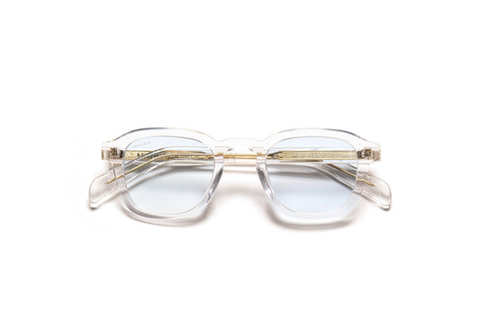 LUCIO SKY s, best, blue, blue lenses, light filter, cellulose, shades, specs, sunglasses, sustainable, transparent, vintage, white